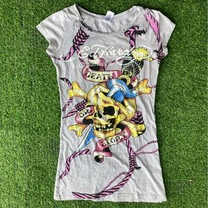 Vintage ED hardy AOP WOMENS T-shirt